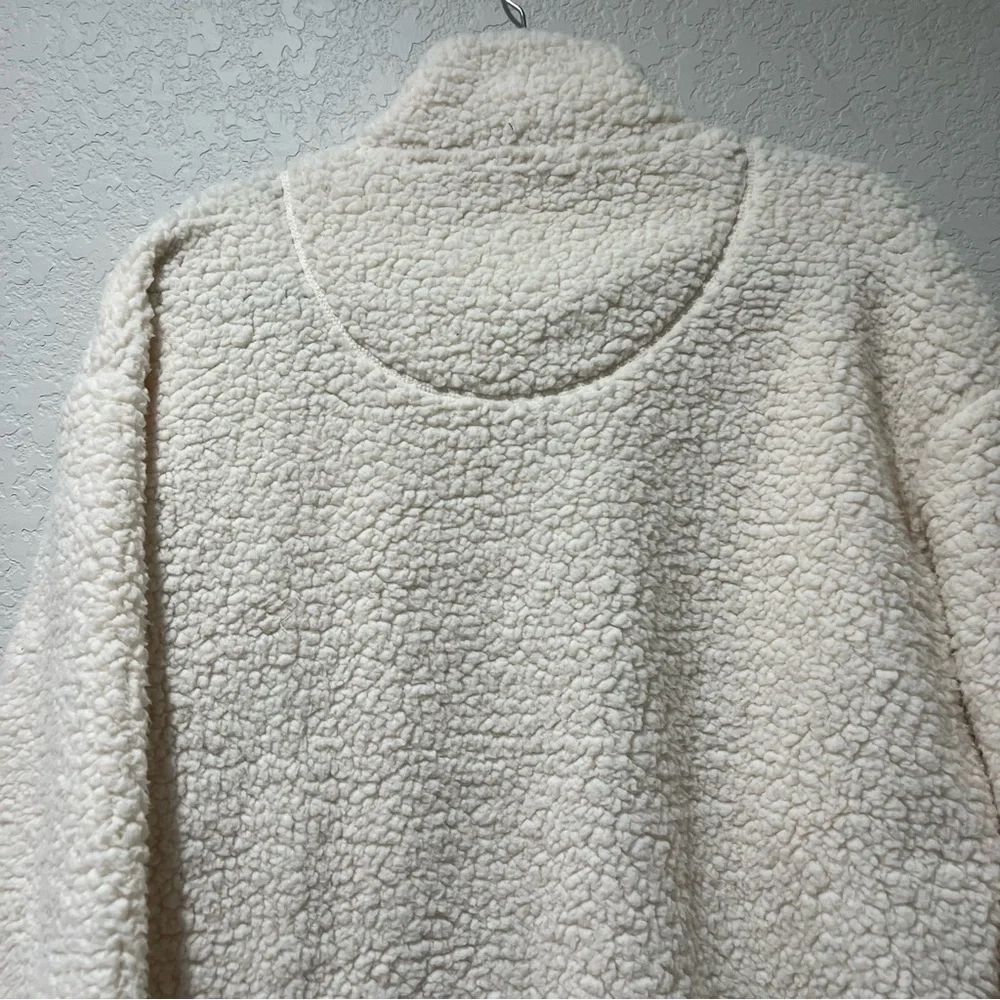 Aerie Sherpa Quarter Zip Sweatshirt Size XXS NWT